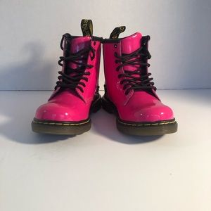 Toddler girl hot pink Dr. Marten boots